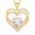 CDE Heart Necklaces for Women Gold-Plated 925 Sterling Silver Birthstone Pendant Necklace Birthday Jewelry Gifts for Women Girls Her Sister Friends