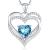 CDE Heart Necklaces for Women Gold-Plated 925 Sterling Silver Birthstone Pendant Necklace Birthday Jewelry Gifts for Women Girls Her Sister Friends