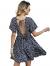 Floerns Women's Ditsy Floral Plunge Neck Knot Front A Line Short Dress