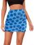 Verdusa Women's Floral Mesh Overlay Elastic Waist Bodycon Mini Skirt