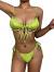 Lilosy Sexy Ribbed Padded String Thong Brazilian Bikini Swimsuit Set for Women Side Tie Knotted Bathing Suit 2 Piece