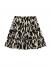 SheIn Women's Leopard Print Drawstring Waist Layer Ruffle Hem Short Skirt