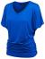 Made By Johnny MBJ Women's Solid Short Sleeve Boat Neck V Neck Dolman Top with Side Shirring