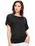 Made By Johnny MBJ Women's Solid Short Sleeve Boat Neck V Neck Dolman Top with Side Shirring