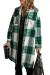 KIRUNDO Women's Flannel Plaid Shirts Jacket Shacket Coats Casual Boyfriend Button Down Shirts Long Sleeve Blouses Tops