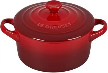 Le Creuset Stoneware Mini Round Cocotte, 14 oz., Cerise