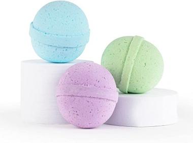 SpaRoom Epsom Salt & Essential Oil Assorted Bath Bombs - 5 oz. - Made in The U.S. (Lavender, Eucalyptus, Peppermint, 3 Pack)