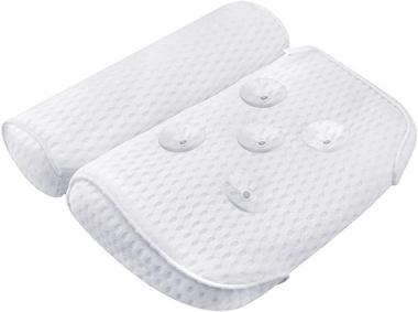 AmazeFan Bath Pillow, Bathtub Pillow with 4D Air Mesh Technology and 7 Suction Cups, Helps Support Head, Back, Shoulder and Neck, Fits All Bathtub