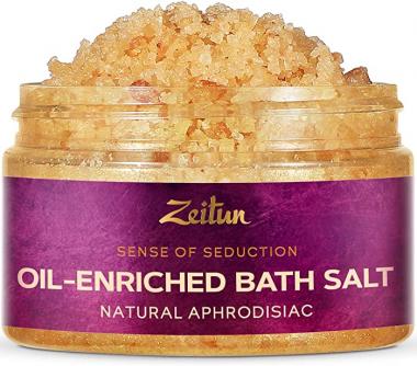 Natural Bath Salt with Himalayan Pink & Dead Sea Salt | Sensual Salts with Almond Oil, Jasmine & Ylang-Ylang Essential Oils | Unique Relaxing SPA Gift for Women | Detox Body & Foot Soak