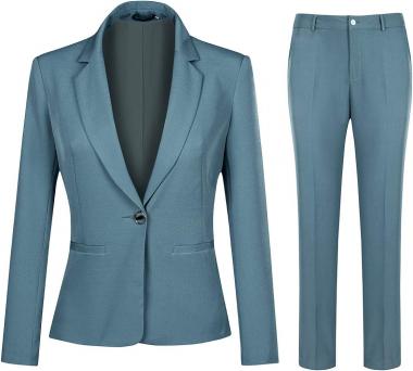 YUNCLOS Women's 2 Piece Office Work Suit Set One Button Blazer and Pants