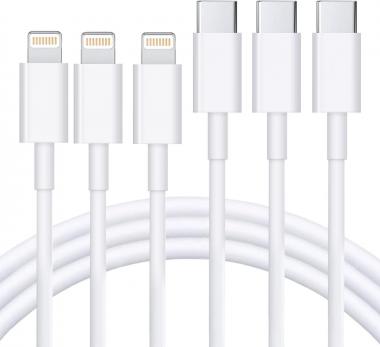 USB C to Lightning Cable 3Pack 3FT [Apple MFi Certified] iPhone Fast Charger Cable USB-C Power Delivery Charging Cord for iPhone 13/12/12 PRO Max/12 Mini/11/11PRO/XS/Max/XR/X/8/8Plus/iPad, White