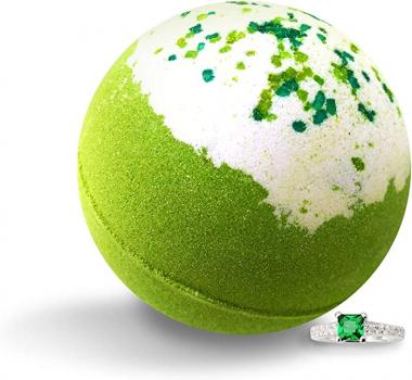 Royal Essence Coco Lime Crush Bath Bomb with Jewellery Inside (Surprise 925 Sterling Silver Jewellery Valued at $50 to $3,000) Ring Size 8