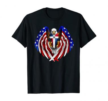 Dominican American Dominican Republic USA Flag Eagle TShirt