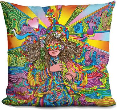 LiLiPi Hippie Chick Swril Glasses Decorative Accent Throw Pillow