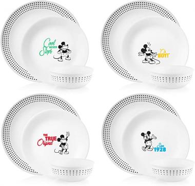 Corelle-Disney-Mickey-Mouse-The True Original, 12 Piece-Dinnerware Set