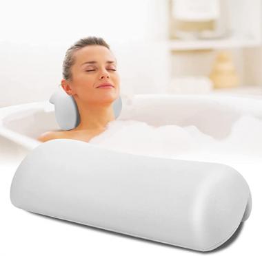 PVC Bathroom Pillow,Ergonomic Bath Cushion,Spa Bath Pillow with Strong Suction Cups,for Hot Tub, Jacuzzi, Spas