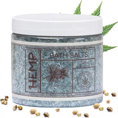 Bath Salts for Pure Relaxation - Made from Organic Hemp Seeds Oil - Great Home Spa Gift by Alter Native - Made in The USA - Eucalyptus Scent -16 oz