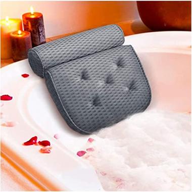 XINBAO Bathtub Pillow, Headrest, Shower Pillow, for Bathtub Neck and Back Support, with 7 Non-Slip Suction Cups