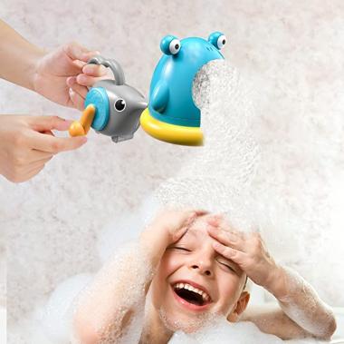 Awotoy Bath Toys for Toddlers 3 4 5, Cute Shark Bathtub Toys for Toddlers Age 3 4 5 Year Old Girl Boy, Bubble Bath Manually Maker for Bathtub with More Safety and Interactivity