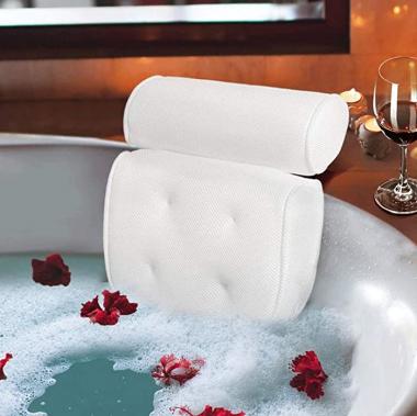 YYL Non-Slip Spa Bath Pillow 3D Mesh Bathtub Pillow for Head Neck and Shoulder Support for Any Size Tub Jacuzzi Spas