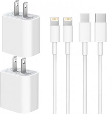 iPhone 14 13 12 11 Fast Charger [Apple MFi Certified] 20W Rapid Super Charger 2-Pack USB C Fast Charging Wall Charger with 6FT Cable Compatible for iPhone 14/14 Pro Max/13/13 Pro/12/12 Pro/11/ iPad