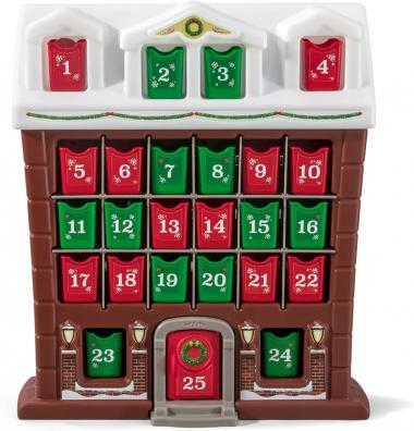 Step2 My First Advent Calendar, Kids Interactive Christmas Toy, 25 Large Refillable Bins, Hide Surprises for Holiday Excitement, for Toddlers 1+ Years Old