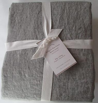 Pottery Barn Belgian Linen Flax Duvet Cover King/California King ~Flagstone~