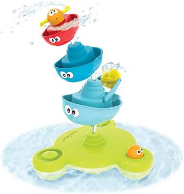 Yookidoo Baby Bath Toy (6 Piece Set) - Stack N' Spray Bathtub Fountain for Baby and Toddler - Magical Spray Fountain for Bathtime Fun