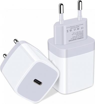 European Wall Charger, iPhone Travel Charger Plug 20W PD Fast Charging Adapter EU Type C Charger Block Compatible iPhone 13/13 Pro Max/12/12 Mini/11;Samsung Galaxy S21 FE 5G,S22,S20,A03S,A13,A73