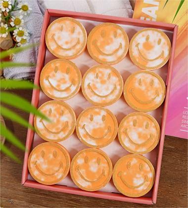 Shower Steamers Aromatherapy Gifts for Women by EUSEMIA 12 Pcs Sweet Orange Scented Shower Bombs Steamer with Essential Oils Body Restore Shower Steamers for Stress Relief and Vitality (1)