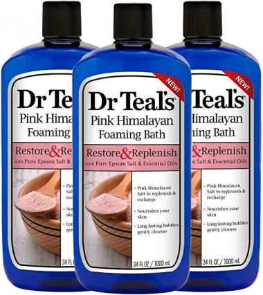 Dr Teal's Foaming Bath 3-Pack (102 Fl Oz Total) Pink Himalayan