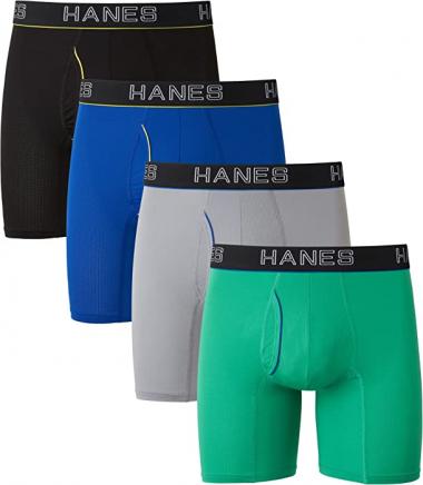 Hanes Ultimate Men's Comfort Flex Fit Ultra Lightweight Mesh Boxer Brief , Assorted Color