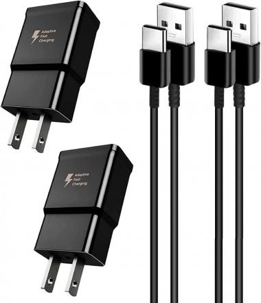 Samsung Galaxy Adaptive Fast Charger Kit (2-Pack),with USB Type C Cable Compatible Samsung Galaxy S8 S8 Plus S9 Plus S10 S10+ S10e S20 S20+ S21 S21Ultra S22 S22Ultra Note 8/9/10/20 and More