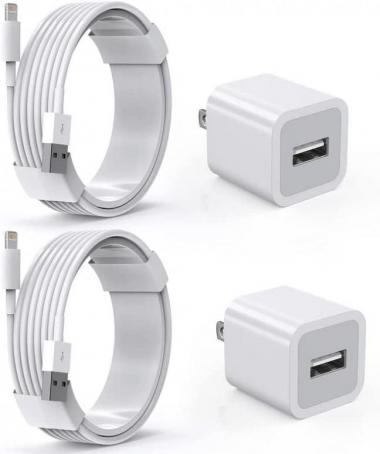 [Apple MFi Certified] iPhone Charger Cube, Apple Charger iPhone 2 Pack Lightning Cables Fast Charging Data Sync Cord USB Wall Quick Charge Travel Plug for iPhone 13/12/11/XS/XR/X/8 Plus/7/iPad/AirPods