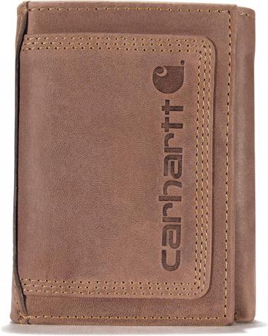 Carhartt Men's Trifold, Durable Wallets, Available in Leather and Canvas Styles