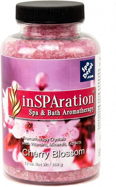 inSPAration Cherry Blossom Aromatherapy Crystals for Spa, Hot Tub & Bath 13 oz.