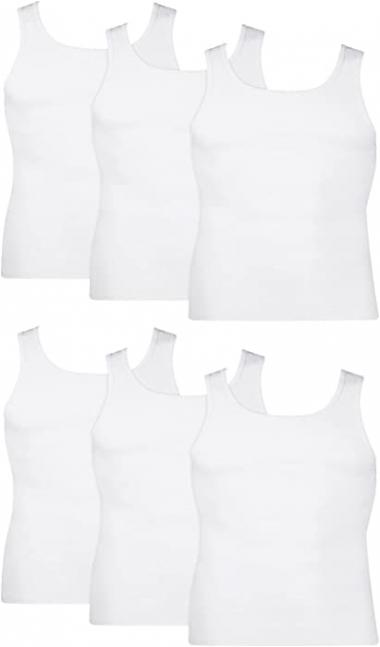 Hanes Men's 6-Pack Tagless Cotton Tank Undershirt