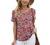 Feiersi Women's Summer Floral Tunic Tops Casual Blouse Short Sleeve Buttons Up T-Shirts