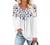 Womens Henley V Neck Casual Blouse Button Down T Shirts Flare and Flowy Tops