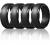 Thunderfit Men's Silicone Ring, Step Edge Rubber Wedding Band, 10mm Wide, 2.5mm Thick