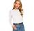 Floerns Women's Solid Puff Sleeve Crew Neck Casual T Shirt Top