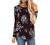 HIYIYEZI Fall Tops for Women Long Sleeve Side Split Casual Loose Tunic Top