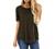 JomeDesign Summer Tops for Women Short Sleeve Side Split Casual Loose Tunic Top