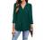 Timeson Women's V Neck Blouse 3/4 Sleeve Tunic Tops Ladies Work Shirts