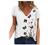 Women’s Short Sleeve V Neck Summer Tops Vintage Aesthetic Printed T-Shirt Blouses Loose Fit Graphic Holiday Tee Tunics