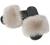 Jancoco Max Faux Fur Slides - Women's Fur Fluffy Slippers Furry Slides Summer Sandals Open Toe Indoor Outdoor Fuzzy Slides