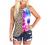 Womens Tops Summer Halter Cutout Front Sleeveless Tank Tops Trendy Ombre Sunflower Graphic Tee Shirts Camisole Blouses