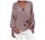 Women Plus Size Linen Shirts Roll Sleeve Notch V-Neck T Shirts Plain Floral Print Loose High-Low Hem Tunic Tops Blouse