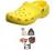 Crocs Mens and Womens Classic Clog w/Jibbitz Charms 5-Packs