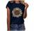 Womens Summer Tops Gradient Sunflower Print Short Sleeve T-Shirt Casual O-Neck T Shirts Graphic Tees Plus Size Tshirts